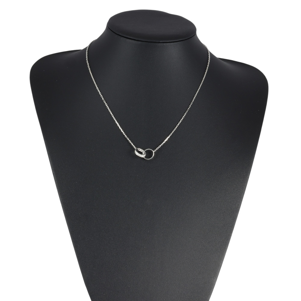 Cartier Love Semi-pavé Necklace 18K White Gold Diamond B7013700
