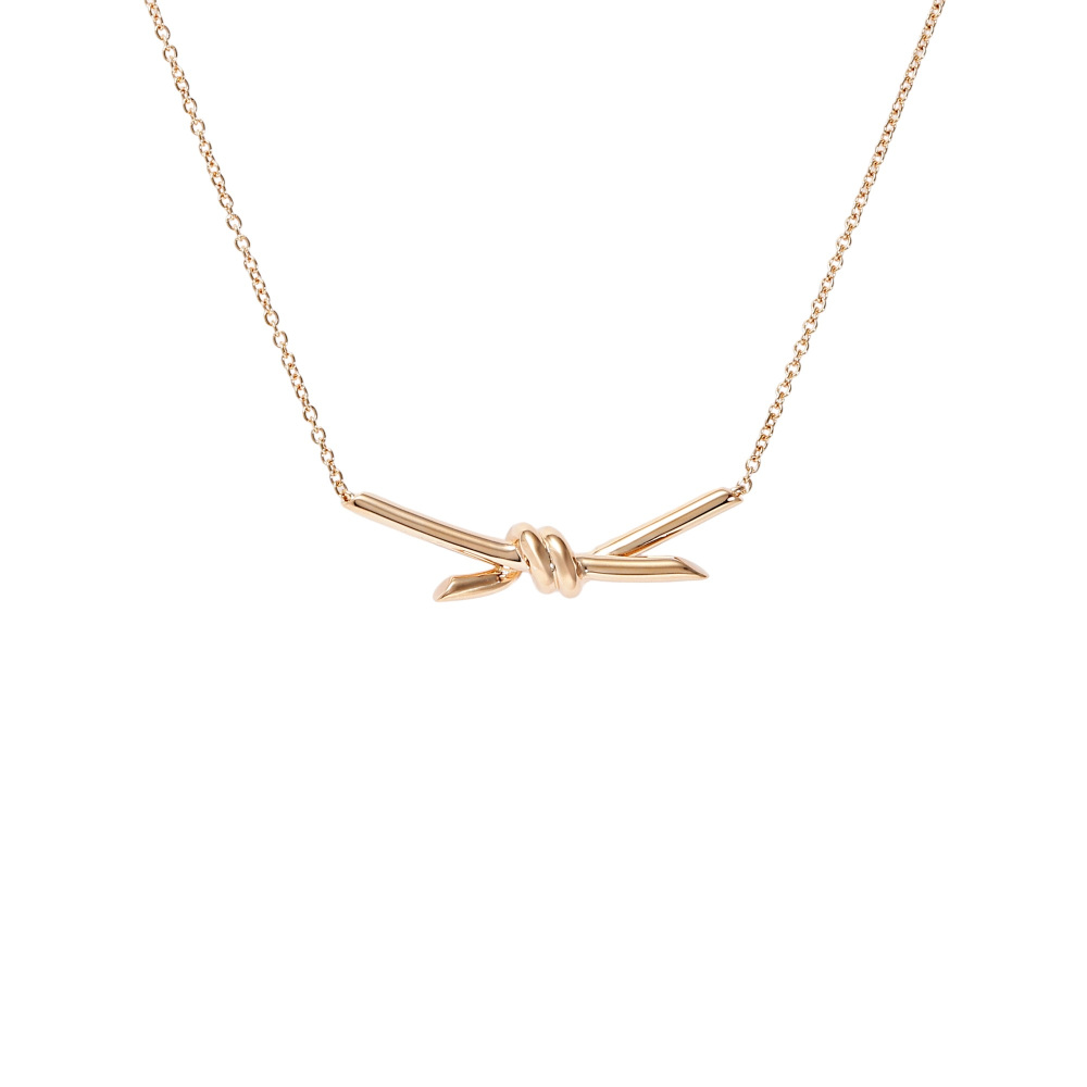Tiffany & Co. Knot Necklace 18K Rose Gold 70152460