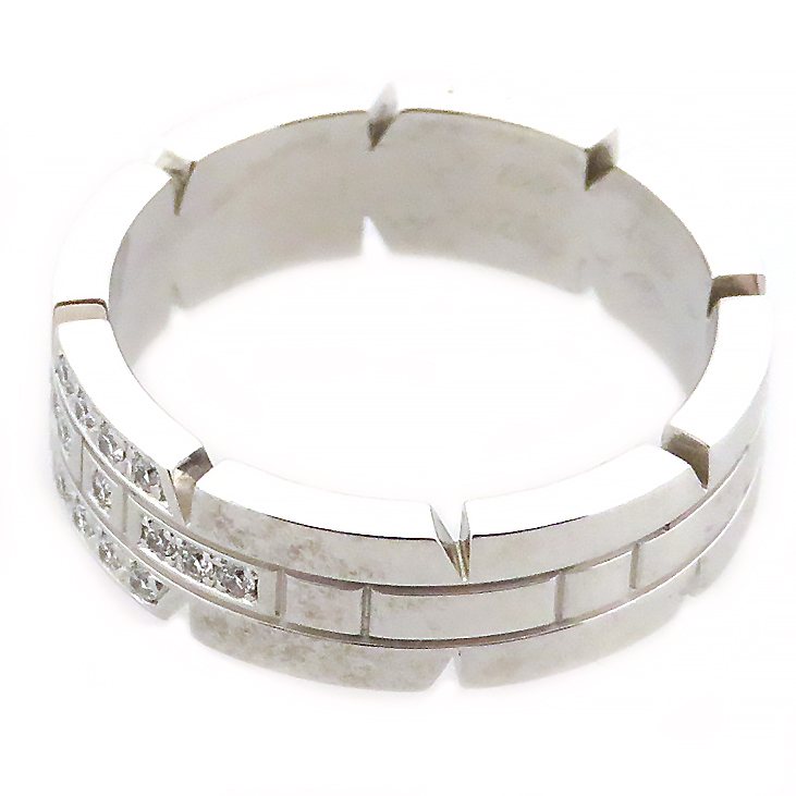 Cartier Tank Française Ring 18K White Gold Diamond