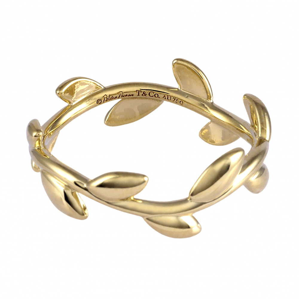Tiffany & Co. Paloma Picasso Olive Leaf Narrow Ring 18K Yellow Gold 60143959