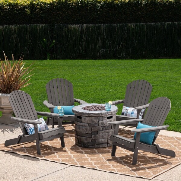Maison Outdoor 5 Piece Adirondack Chair Set by Christopher Knight Home