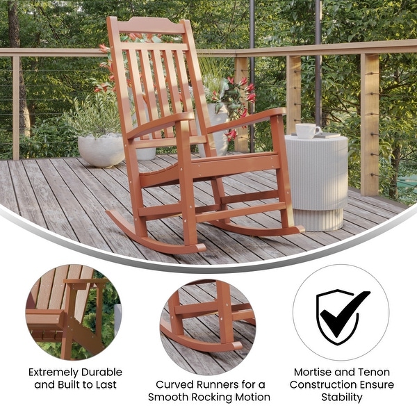 2 Pack AllWeather Faux Wood Rocking Chair