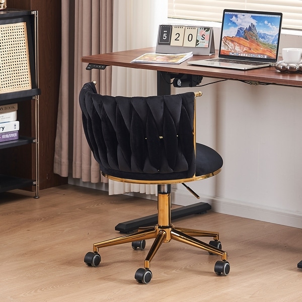 Office Desk Chair,Upholstered Home Office Desk Chairs with Adjustable Swivel Wheels