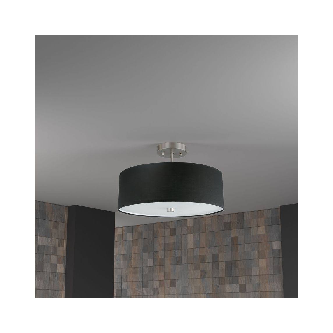 Dainolite 571-143SF-SC-BK Everly - 3 Light Semi-Flush Mount Black