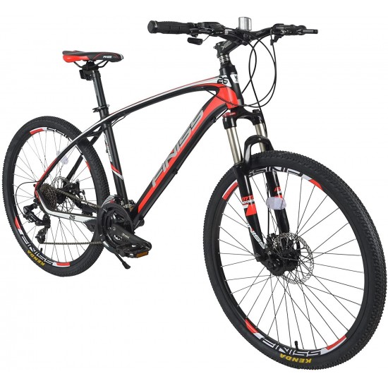Road Bike 24 Speed Dual Disc Brake 26 Inches 700C Lightweight Aluminum Frame Road Bicycle Red Mountain Bike for Men and Women