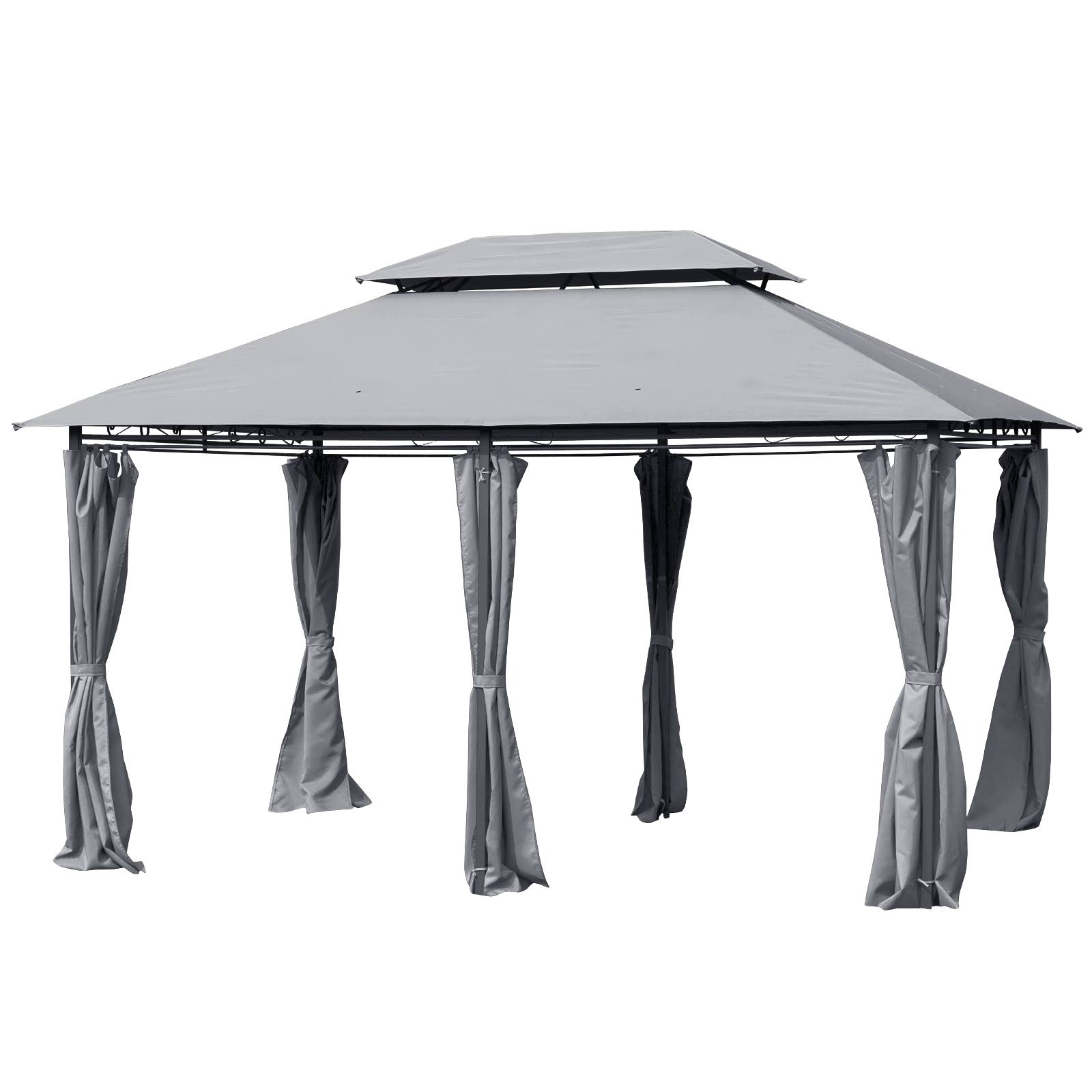 13 ft. W x 10 ft. D Steel Patio Gazebo Outsunny
