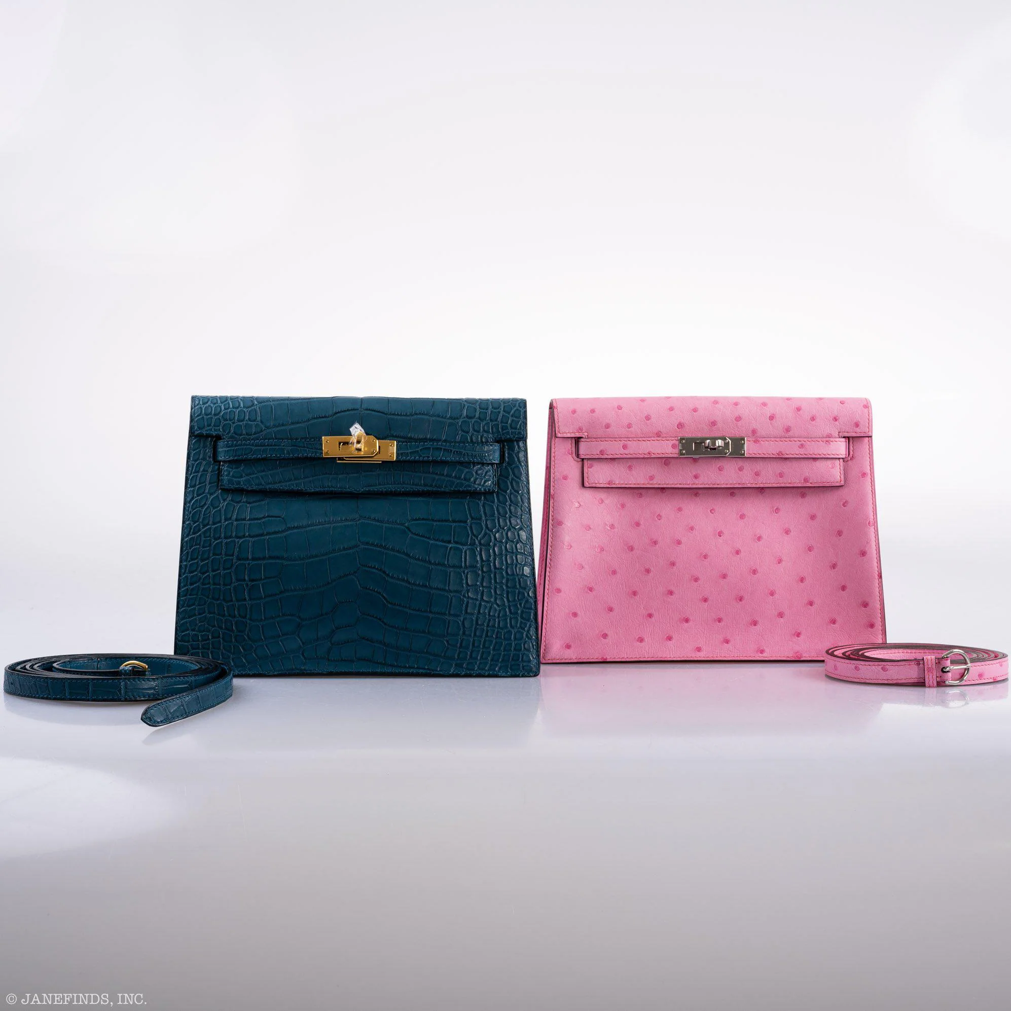 Hermès Kelly Danse Bubblegum Pink Ostrich Palladium Hardware