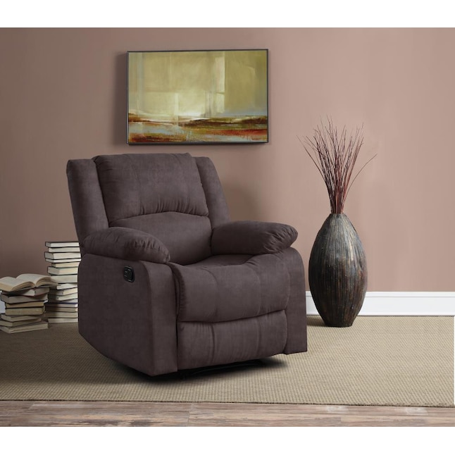 Relax A Lounger Chocolate Microfiber Recliner