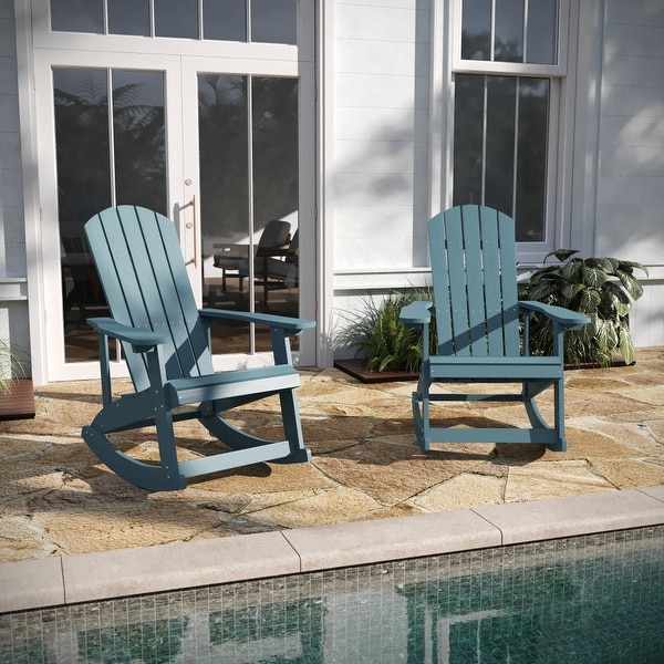 Adirondack Poly Resin Rocking Chairs for Indoor/Outdoor Use