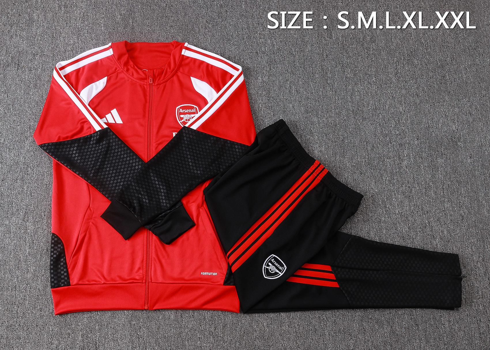 Arsenal 26/27 Full Zipper Training Suit - Red 3