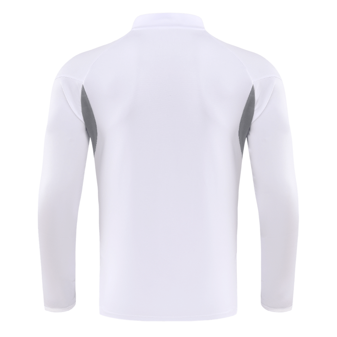 Real Madrid 1/4 Zip Tracksuit 2025/26 Kids White
