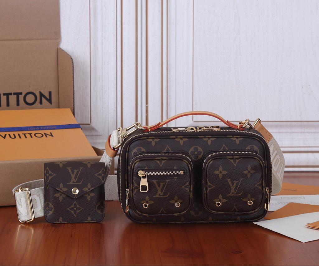 Louis Vuitton Utility Cross-Body Bag Brown 20cm