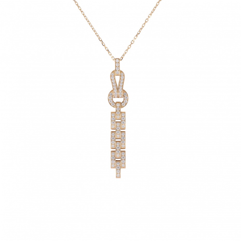 Cartier Agraf Necklace 18K Rose Gold Diamond N3029200
