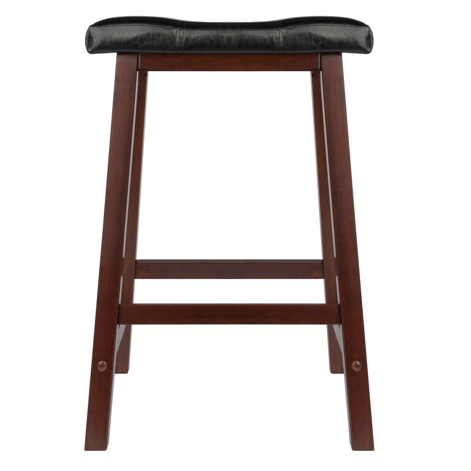 Winsome Wood Mona Cushion Saddle Seat Counter Stool and Walnut