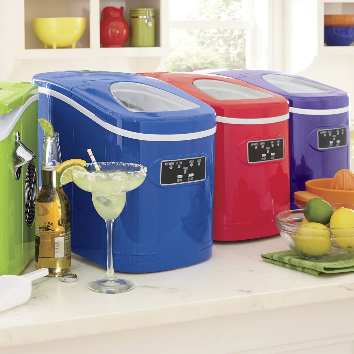Deluxe Compact Ice Maker Green