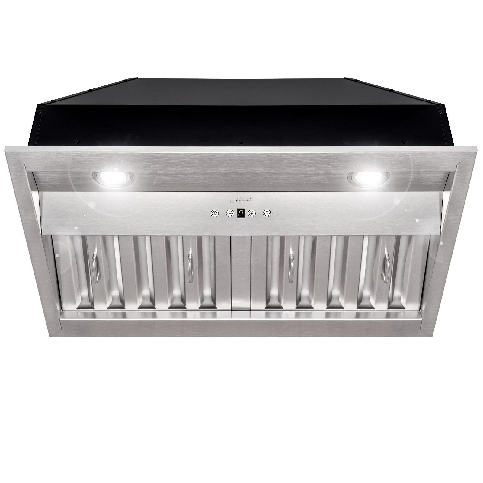 30 Inch Range Hood Insert, Ultra Quiet Stainless Steel Ducted Insert/Built-in Kitchen Vent Hood with Powerful Suction, Dimmable LED Lights and Dishwasher Safe Filters, 600 CFM