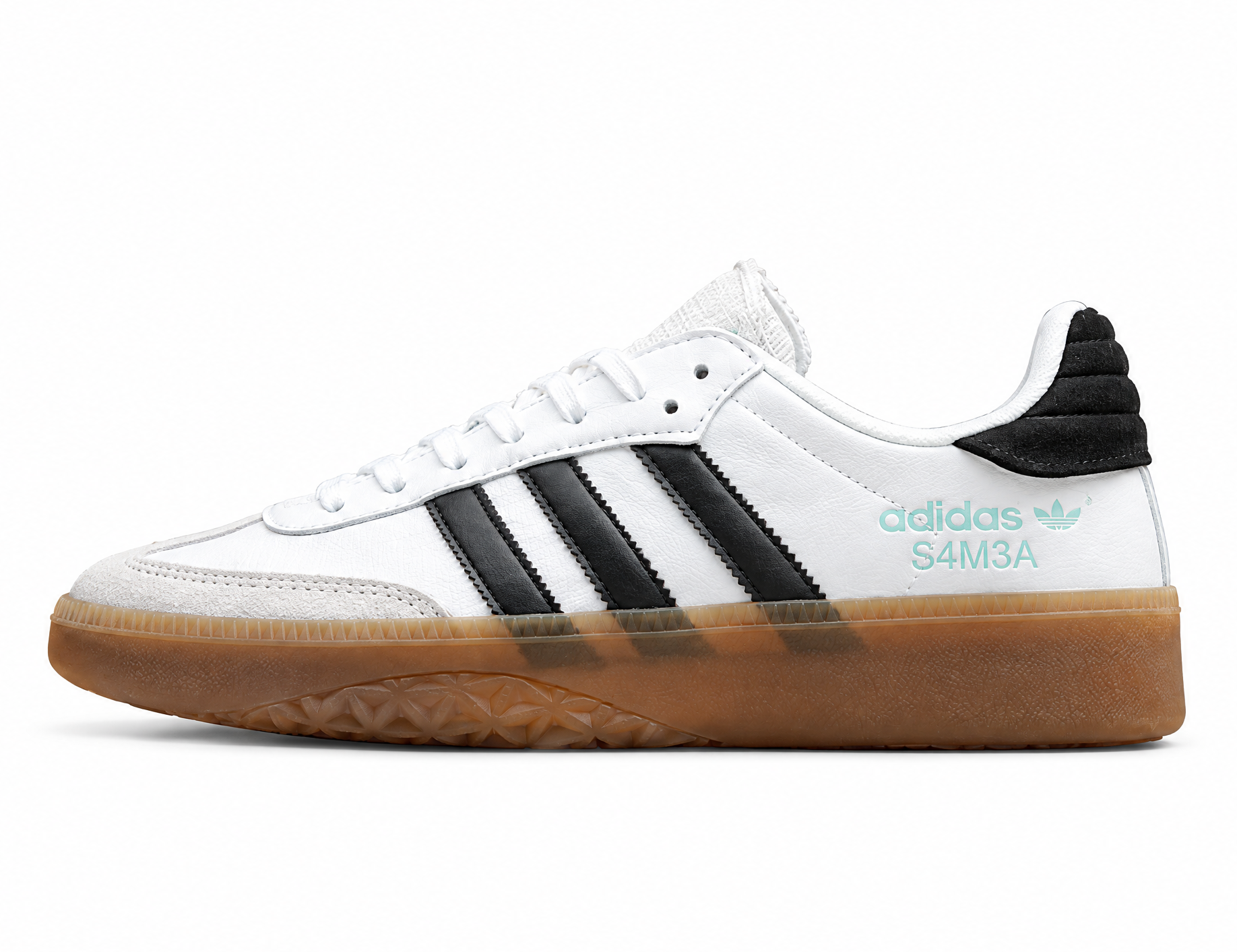 Adidas Samba Rm Shoes Ftwr White/Core Black/Clear Mint BD7537