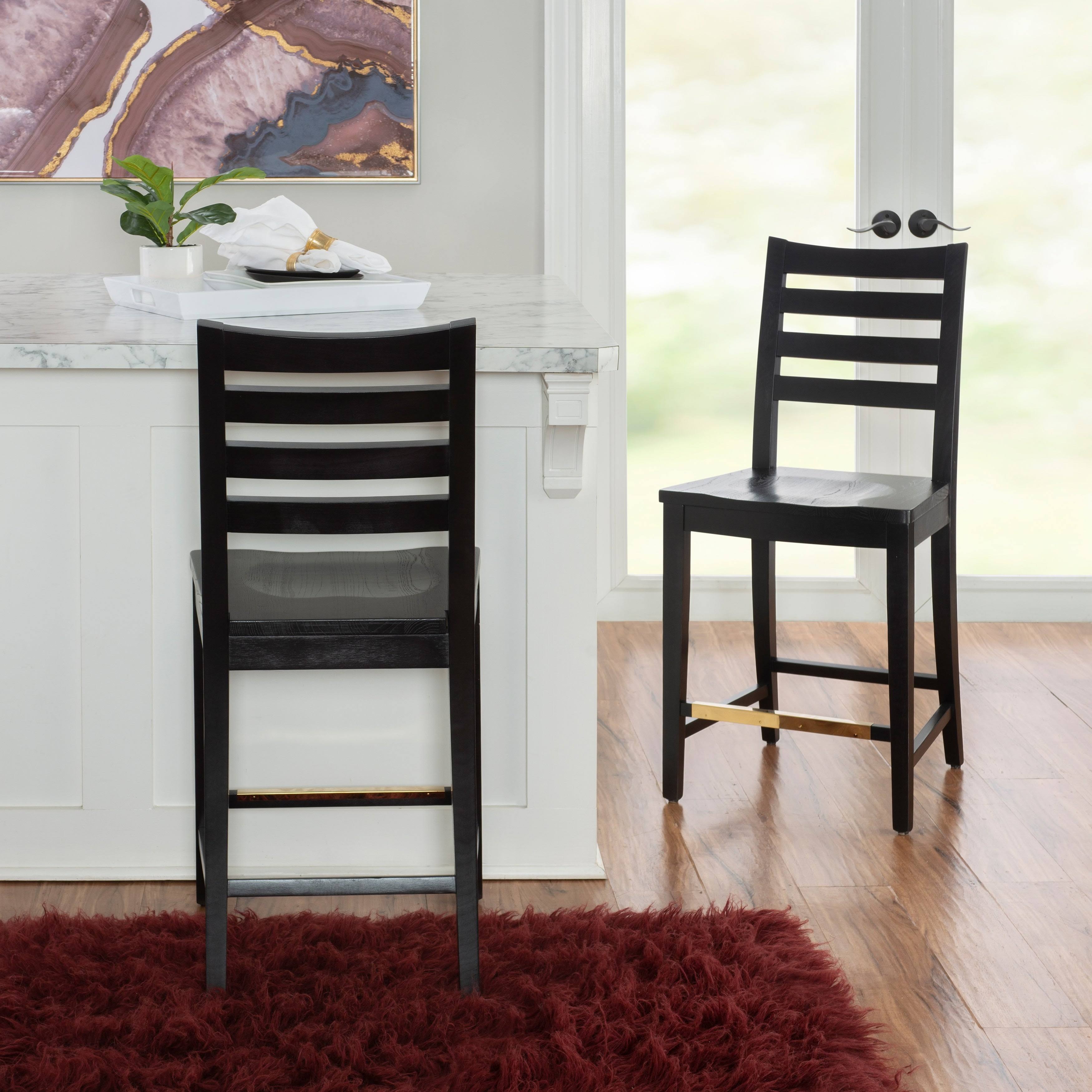 Linon Hetrick Counter Stool (Set of Two) - White