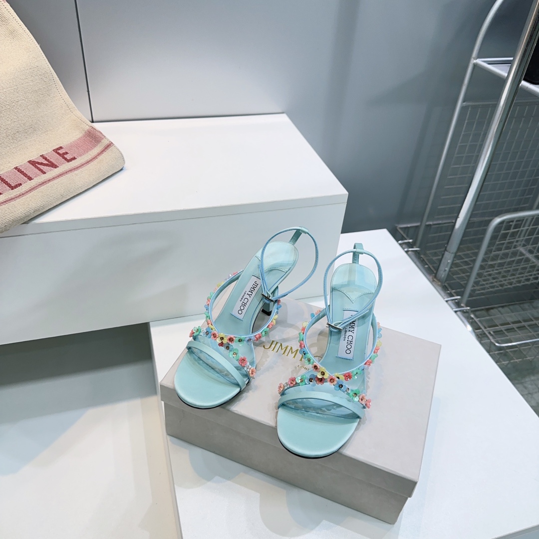 Jimmy Choo's colorful floral high-heeled sandals are top-notch quality - cnluxepick