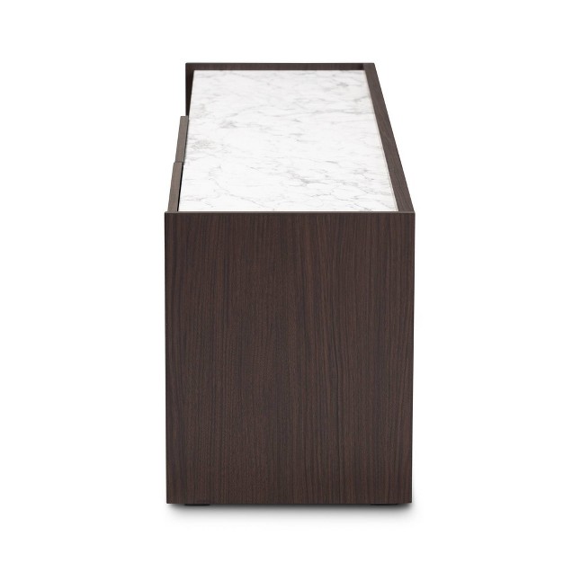 Dark Brown marble gold Baxton Studio