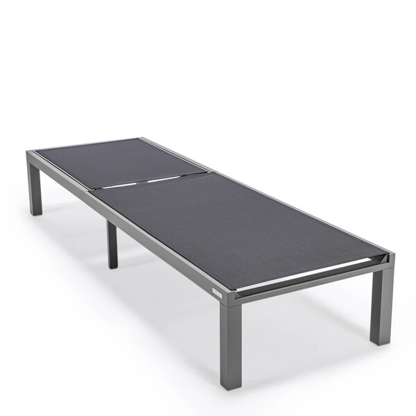 Aluminum Beach Pool Sun Lounge Chair Sling Mesh Fabric Reclining Stackable Lounger Chair