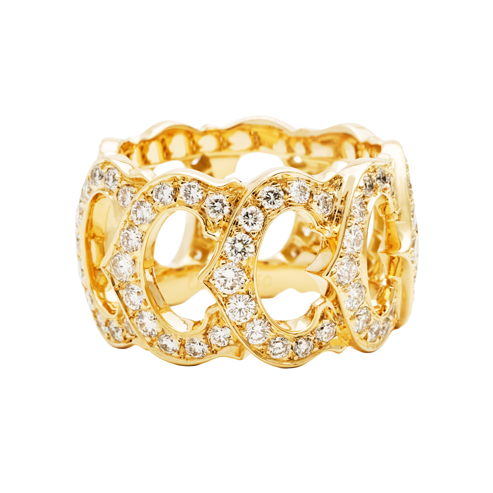 Cartier C Do Ring 18K Yellow Gold Diamond N4118200