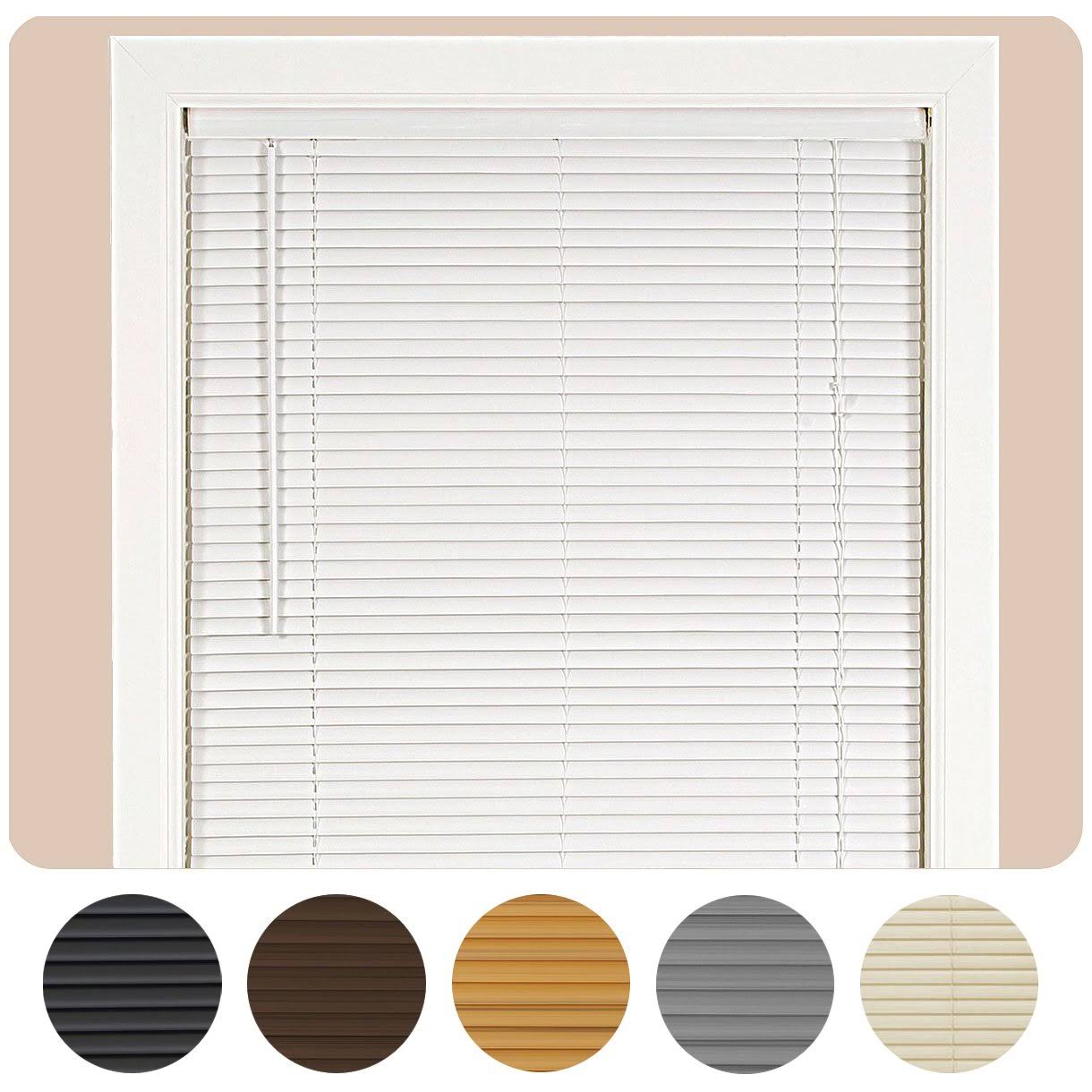 PowerSellerUSA Window Blinds Mini Blind 1x22 Slat Vinyl Venetian Blinds - Black White Beige Gray DDMORG5264ALA