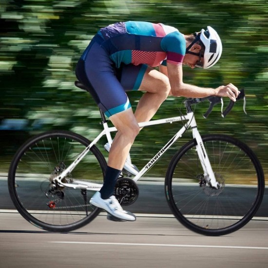 26in Road Bike -Shimanos Aluminum Full Suspension 3 Spoke Aluminum Wheels 21 Speed Disc Brakes, 700c