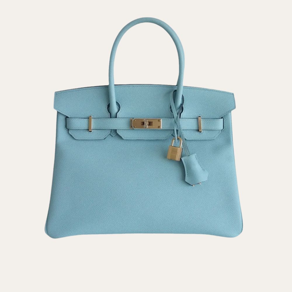 Hermes Birkin 30 Gold Hardware Blue Atoll 30cm