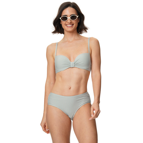 Famy Damen Bikinipanty mit Seersucker-Streifen