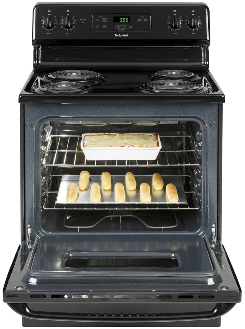 GE Hotpoint 30 Black Freestanding Standard Clean Electric Range