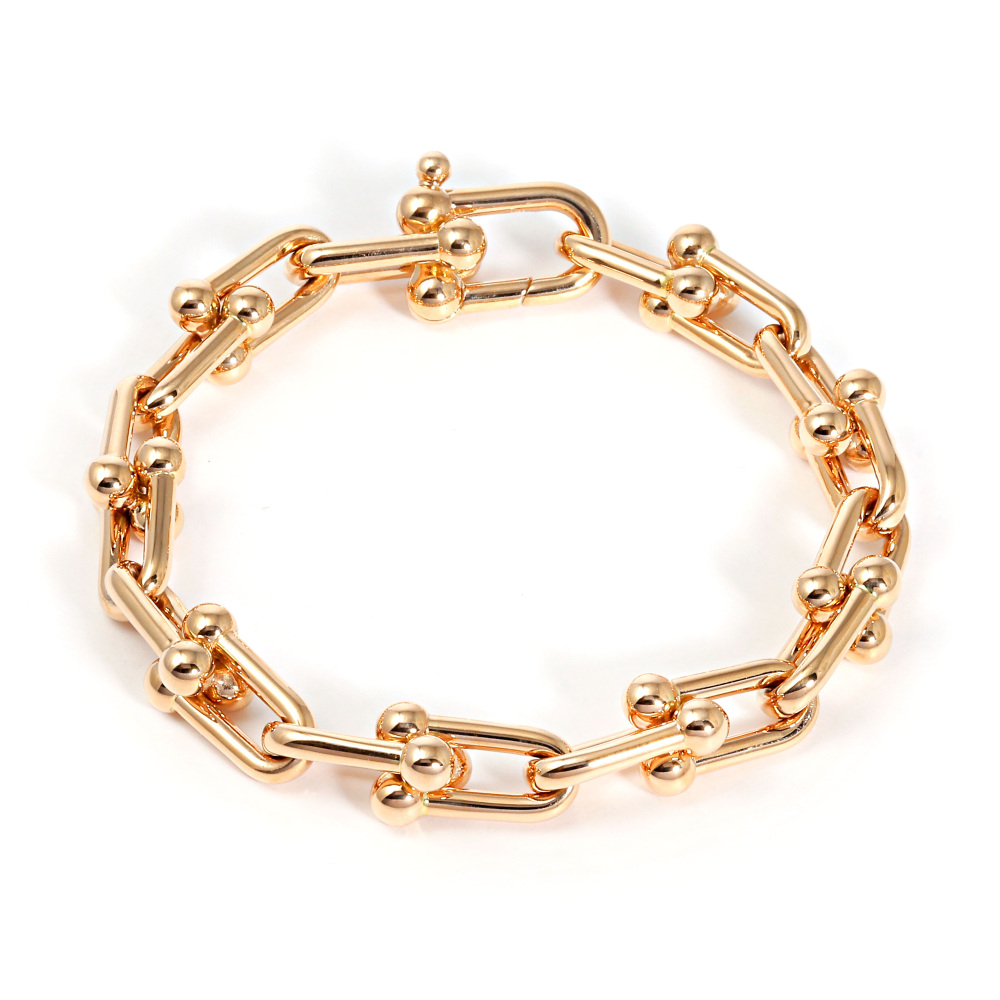 Tiffany & Co. Hardware Link Bracelet 18K Rose Gold 70881586