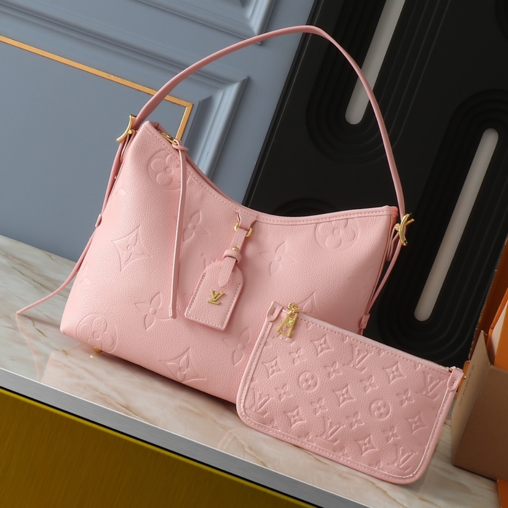 Louis Vuitton Carryall Pm Monogram Empreinte Pink Opale