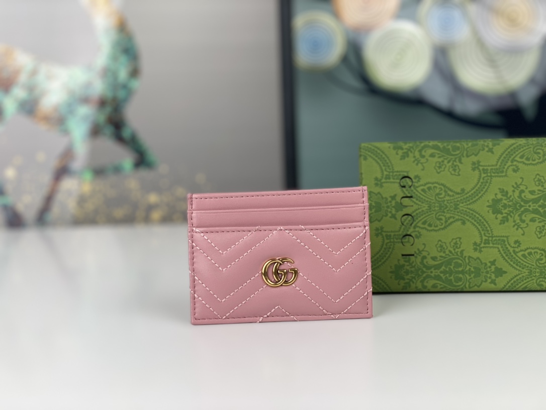 Gucci GG Marmont Women Real Leather Card Bag - cnluxepick