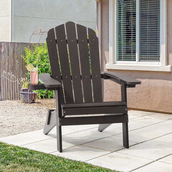 AOOLIMICS Patio Folding Adirondack Chairs Fire Pit Chair