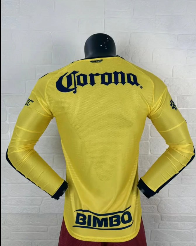Club America Home Men Player Long Sleeve Jersey 26/27
