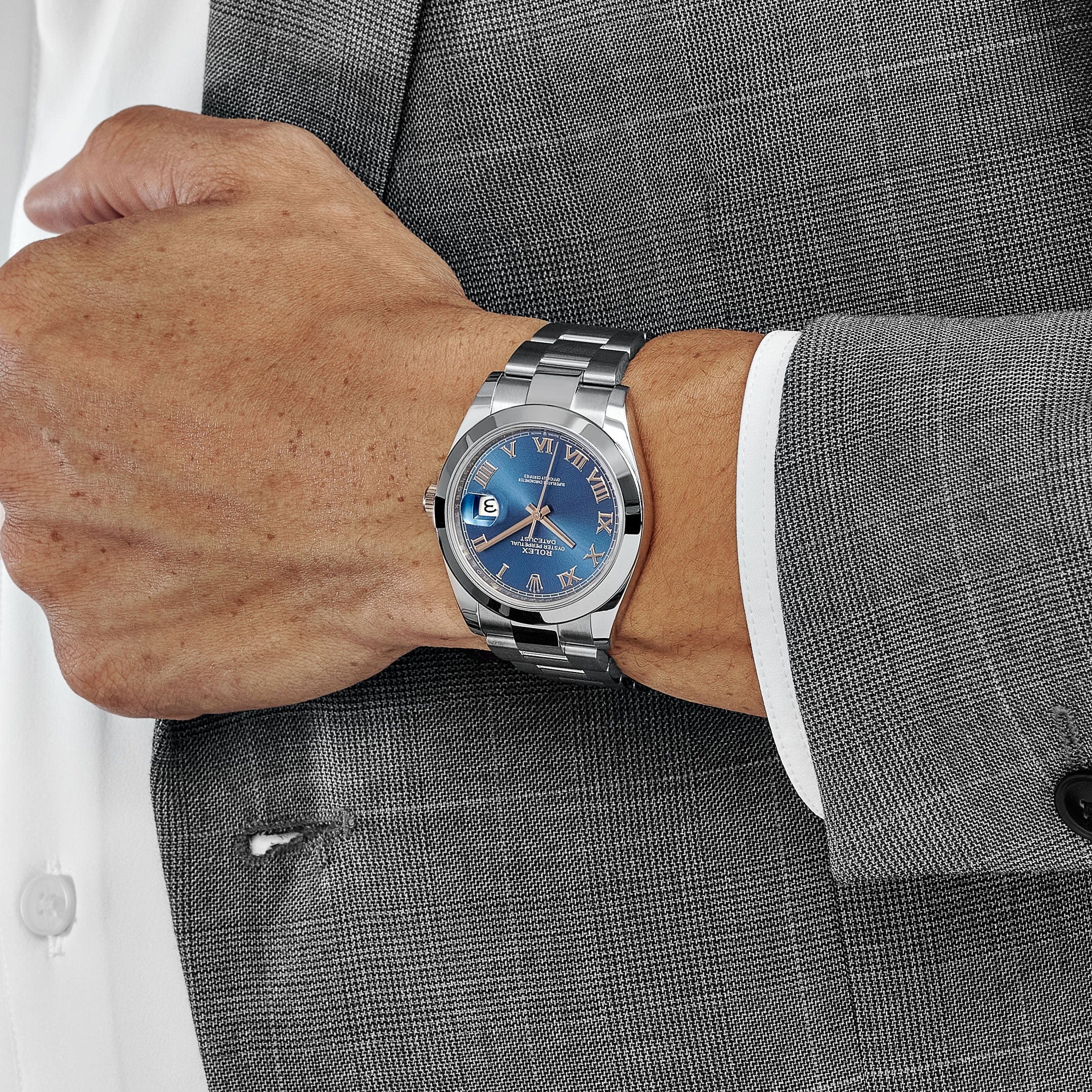 Rolex Datejust 41 126300 Stainless Steel Blue Roman Dial Oyster (2025)
