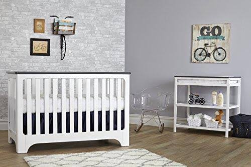 Suite Bebe Brooklyn Island 3-in-1 Convertible Crib, White