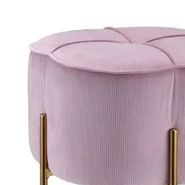 Bergia Velvet Ottoman Blush Pink Acme Furniture