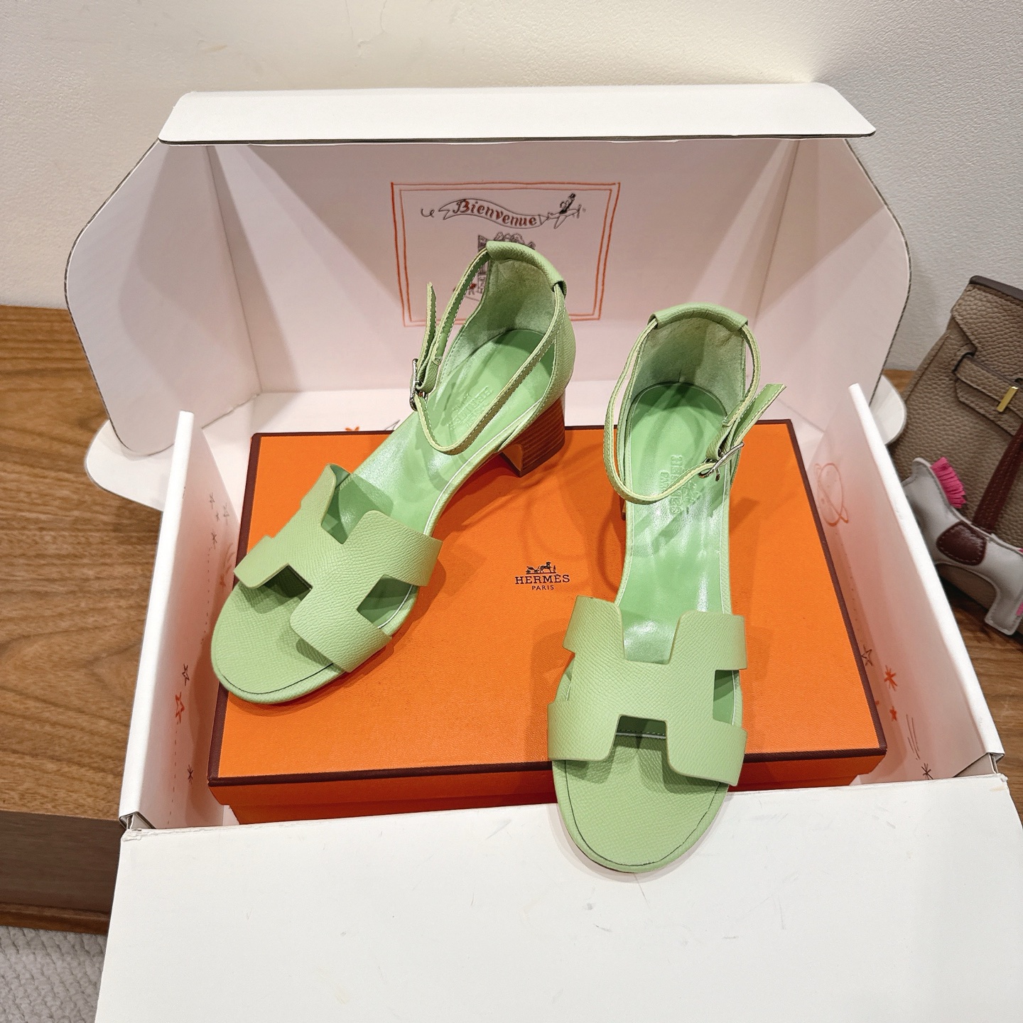 Hermès block-heeled sandals - cnluxepick