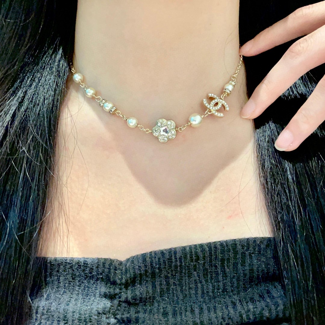 Chanel Pearl Double C Necklace - cnluxepick