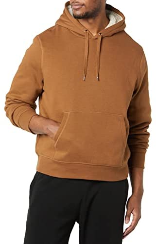 Men's Sherpa-Lined Pullover Hoodie Sweatshirt