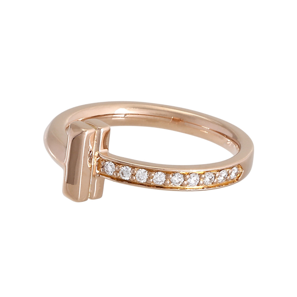 Tiffany & Co. Tiffany T Ring 18K Rose Gold Diamond 67795296