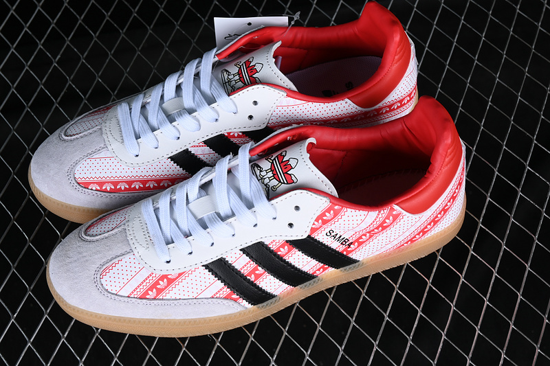 Adidas Samba Vegan Christmas Cloud White/Shadow Navy/Vivid Red GZ4711
