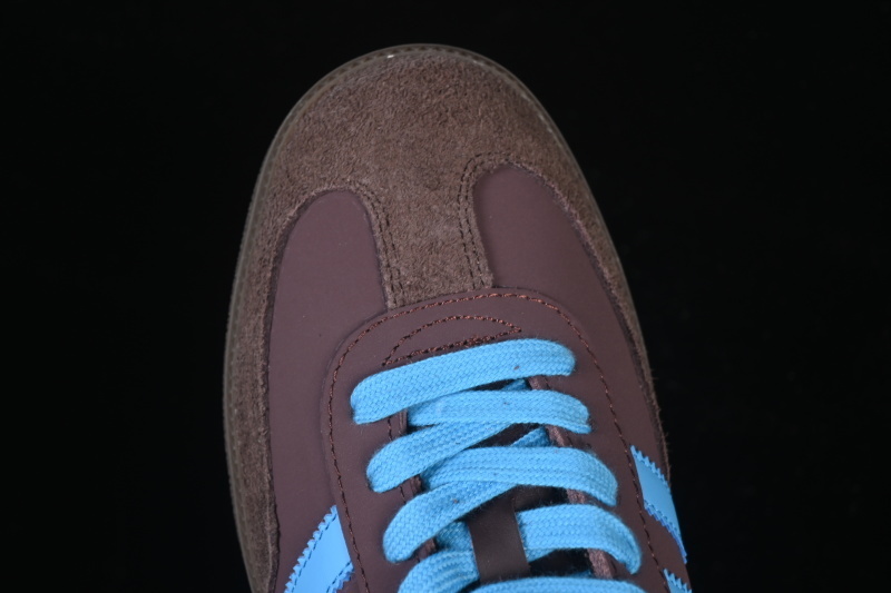 Adidas Samba Og Clover Casual Board Shoes Sky Blue/Wine Red JI2733