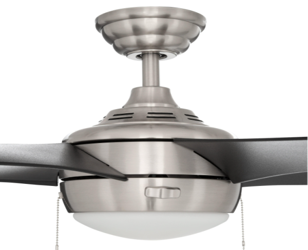 51565 Windward 44 in. LED Brushed Nickel Ceiling Fan with Light Kit