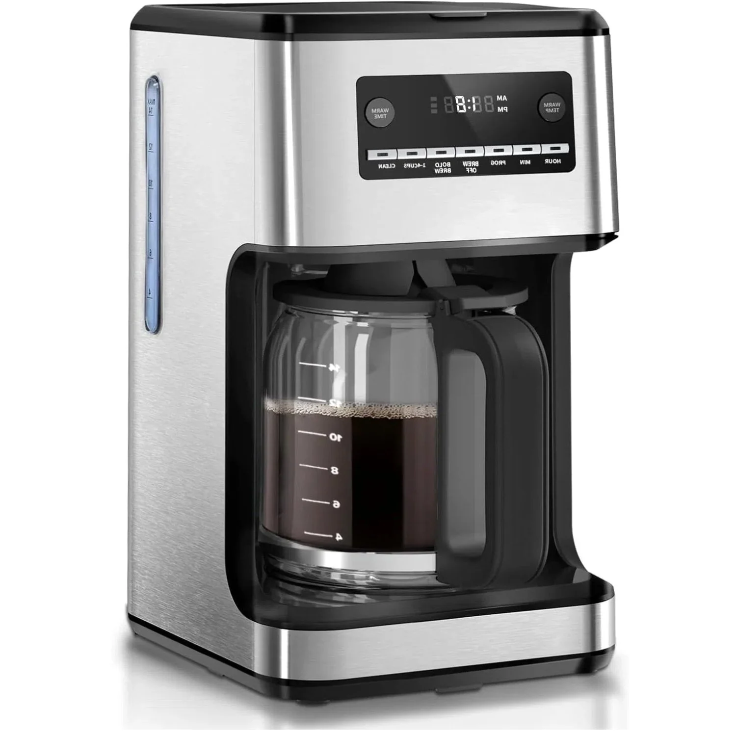 Kismile Coffee Maker,  Programmable Drip Coffee Makers ,Timer, Self-cleaning,Stainless Steel