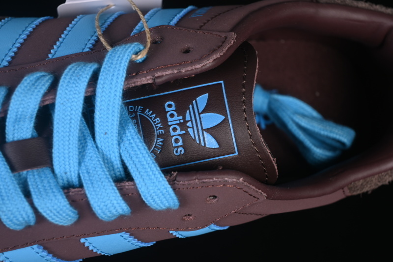 Adidas Samba Og Clover Casual Board Shoes Sky Blue/Wine Red JI2733