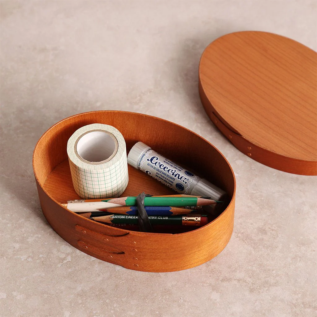 Small Oval Wood Shaker Box