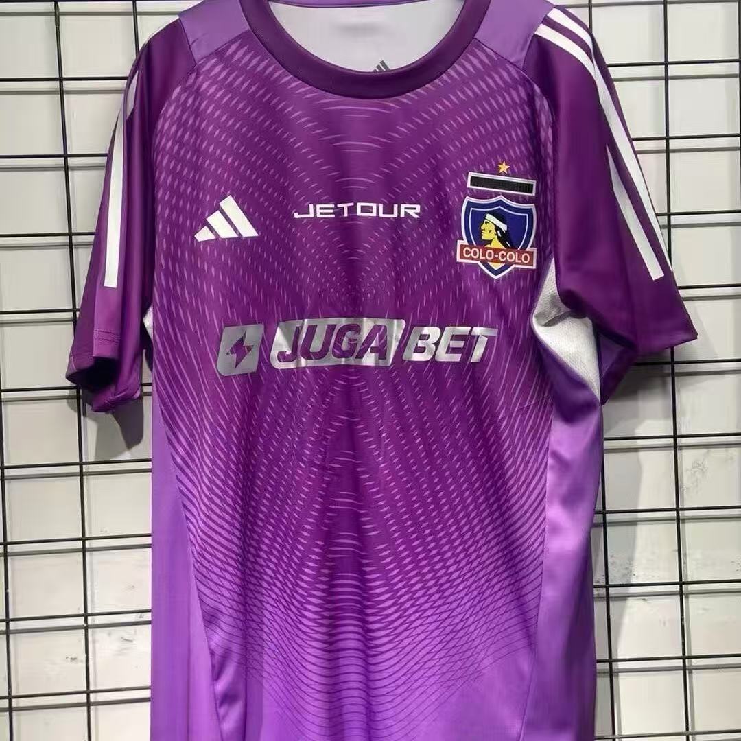 Colo Colo 25-26 away goalkeeper purple short sleeved fan